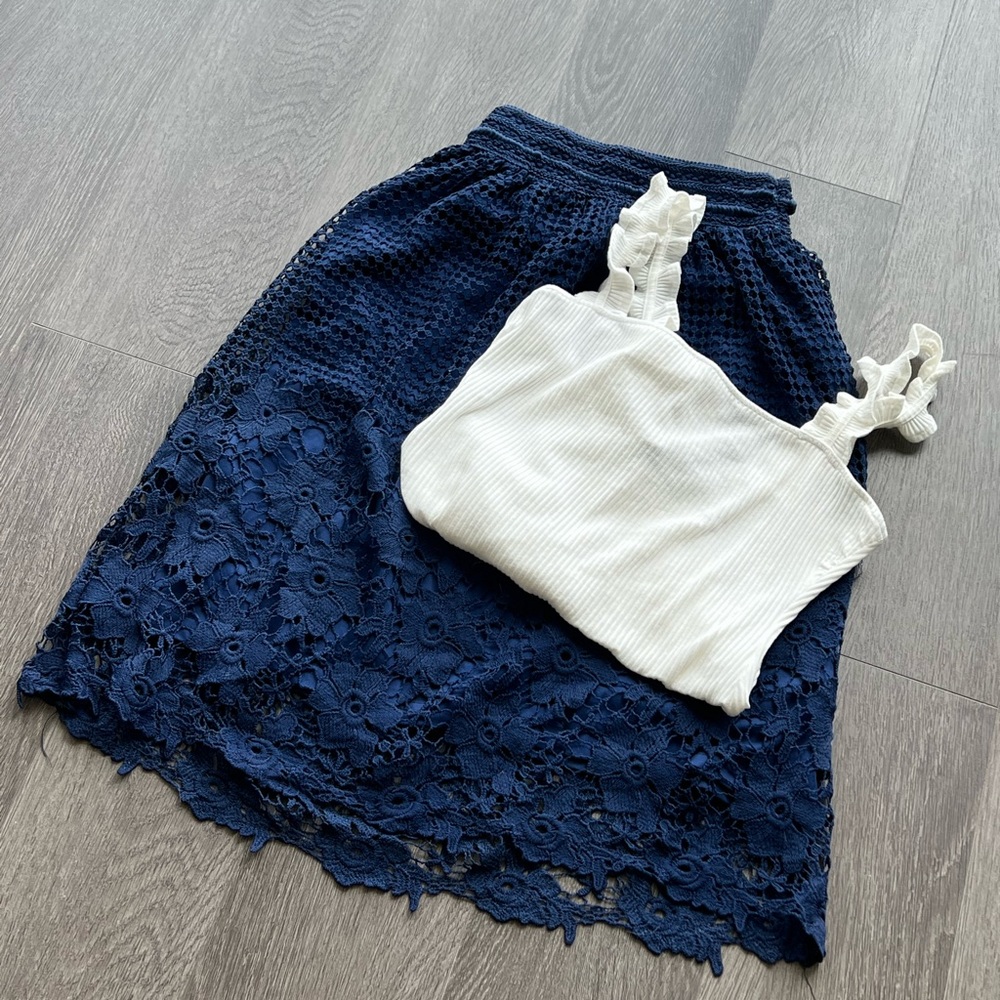 Navy blue skirt